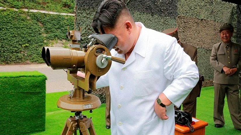 This undated photo distributed on Sept 6, 2016, by the North Korean govt shows North Korean leader Kim Jong-un looking though binoculars at the site of a ballistic missile launching at an undisclosed location in North Korea. This undated photo distributed on Sept 6, 2016, by the North Korean govt shows North Korean leader Kim Jong-un looking though binoculars at the site of a ballistic missile launching at an undisclosed location in North Korea.