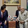 Prime Minister Narendra Modi with his Japanese counterpart Shinzo Abe during a bilateral meeting at 28th and 29th ASEAN Summit in Vientiane, Laos
