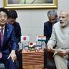 Narendra Modi with his Japanese counterpart Shinzo Abe