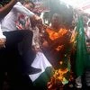 Congress wrokers hold protest against Uri attack