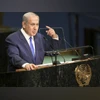 Israel Prime Minister Benjamin Netanyahu speaks during the 71st session of the United Nations General Assembly at UN Headquarters. Israel Prime Minister Benjamin Netanyahu speaks during the 71st session of the United Nations General Assembly at UN Headquarters.
