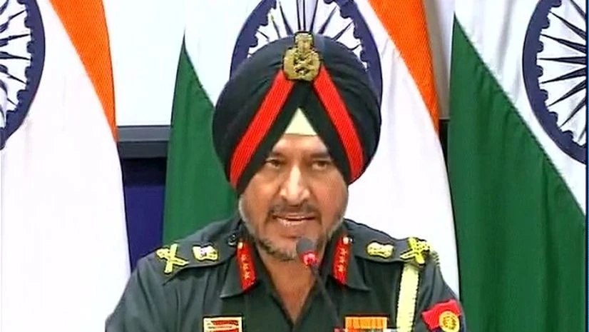 DGMO Lt Gen Ranbir Singh briefing the press after the CCS meeting on Thursday (Image source: ANI) DGMO Lt Gen Ranbir Singh briefing the press after the CCS meeting on Thursday (Image source: ANI)