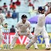 Wriddhiman Saha plays a shot during 2nd day of 2nd Test Match against New Zealand at Eden Garden in Kolkata. Photo: PTI
