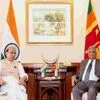 Union Home Minister, @rajnathsingh calls on PM of the Democratic Socialist Republic of Sri Lanka, Mr. Ranil Wickremesinghe, in ND