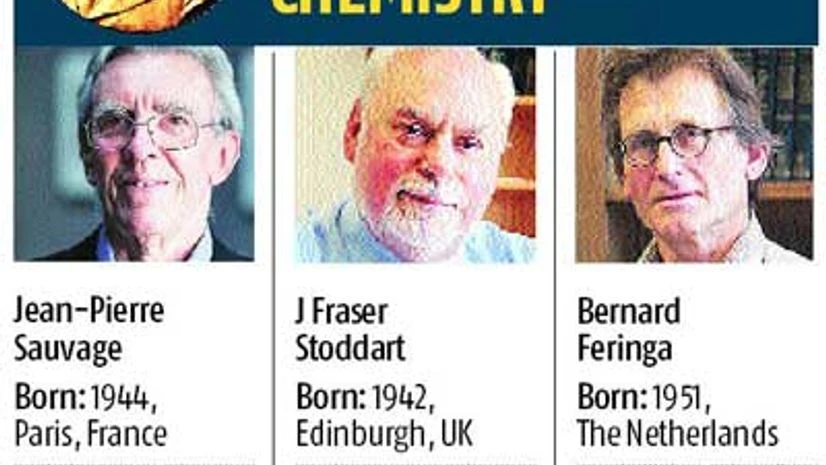 Trio wins chemistry Nobel for 'world's smallest machines' Trio wins chemistry Nobel for 'world's smallest machines'