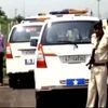 Heavy security outside Porbandar Naval base after reports of an explosion. (Photo: Twitter/@ANI_news)