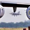 Indian Air Force's Tejas landing after a fly past during the 84th Air Force Day parade at Hindon Air Force Station in Ghaziabad on Saturday | photo: Sanjay K Sharma