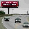 A large electronic billboard urges people to evacuate the Charleston and coastal areas before the arrival of Hurricane Matthew, in North Charleston, South Carolina