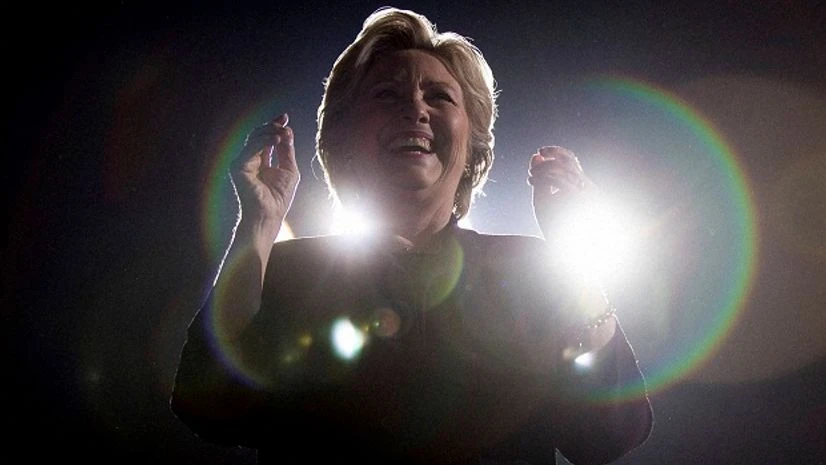 Democratic presidential candidate Hillary Clinton smiles at the audience after speaking at a rally at The Ohio State University in Columbus. Photo: AP | PTI Democratic presidential candidate Hillary Clinton smiles at the audience after speaking at a rally at The Ohio State University in Columbus. Photo: AP | PTI