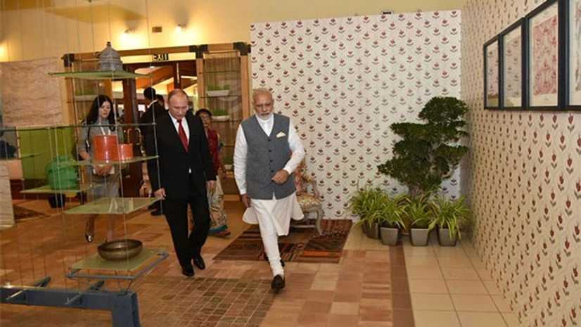 Prime Minister Narendra Modi with Russian President Vladimir Putin. (Photo: Twitter/@MEAIndia) Prime Minister Narendra Modi with Russian President Vladimir Putin. (Photo: Twitter/@MEAIndia)