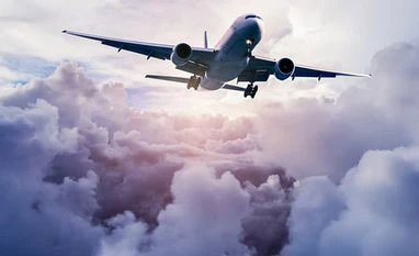 Is it a crime to take away in-flight articles like life-jackets? File photo of an air plane