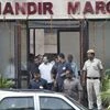 Congress Vice President Rahul Gandhi coming out of Mandir Marg Police Station after his release in New Delhi