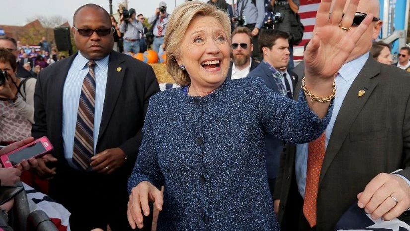 U.S. Democratic presidential nominee Hillary Clinton greets audience members at a campaign rally in Cedar Rapids, Iowa U.S. Democratic presidential nominee Hillary Clinton greets audience members at a campaign rally in Cedar Rapids, Iowa