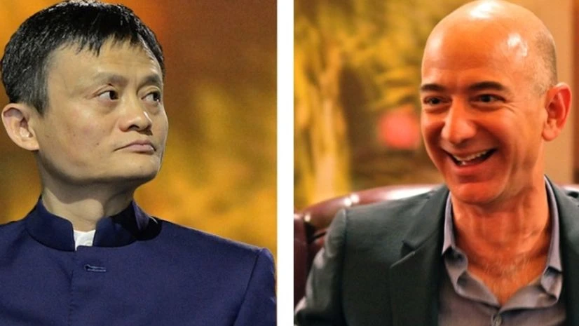 Jack Ma and Jeff Bezos Photo: Tech in Asia Jack Ma and Jeff Bezos Photo: Tech in Asia