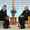 Prime Minister Narendra Modi with Japanese Emperor Akihito. (Photo: Twitter/@MEAIndia)