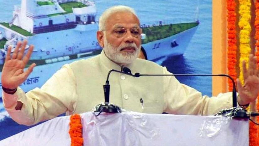 PM Narendra Modi addressing the gathering during foundation stone laying ceremony of Greenfield Airport in Mopa, Goa PM Narendra Modi addressing the gathering during foundation stone laying ceremony of Greenfield Airport in Mopa, Goa