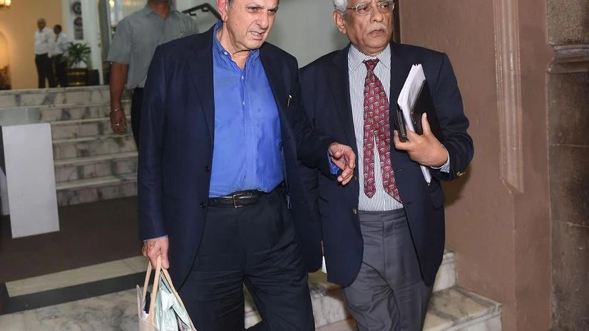 Nusli Wadia, director, Tata Motors and Subodh Bhargava, director of Tata Motors leave Bombay House after Tata Motors' board meeting in Mumbai. Photo: Kamlesh Pednekar Nusli Wadia, director, Tata Motors and Subodh Bhargava, director of Tata Motors leave Bombay House after Tata Motors' board meeting in Mumbai. Photo: Kamlesh Pednekar