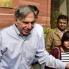 Tata Sons Chairman Ratan Tata leaves after meeting Finance Minister Arun Jaitley in New Delhi in New Delhi