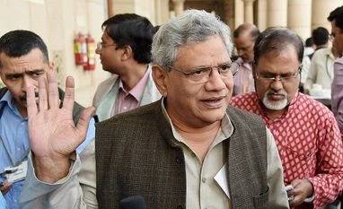 Govt 'profiting out of misery of poor': Yechury on Shramik trains' revenue CPI(M) leader Sitaram Yechuri come out after Opposition Party leaders meeting to discuss the strategy for the winter session of Parliament in New Delhi. Photo: PTI