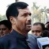 Union Minister Ram Vilas Paswan media outside Parliament during the winter session, in New Delhi.Photo: PTI