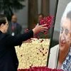 Congress President Sonia Gandhi paying floral tribute to former prime minister Indira Gandhi on her 99th birth anniversary at AICC in New Delhi.