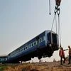 Rescue and relief works in progress after the Indore-Patna express derailed near Kanpur Dehat. Photo: PTI