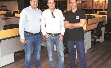 Banking through video chats, voice messages (From left) Parikshit Paspulati, Ravi Shankar and Shankar Narayanan, co-founders of Active.ai