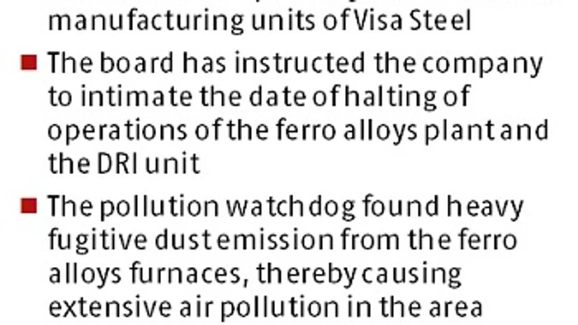 Visa Steel unit gets closure notice Visa Steel unit gets closure notice