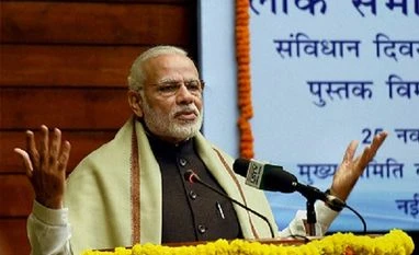 Silence and inaction embolden terror: Modi urges action at Heart of Asia Prime Minister Narendra Modi addresses during the release of a book to commemorate Constitution Day at Parliament House Annexe in New Delhi.