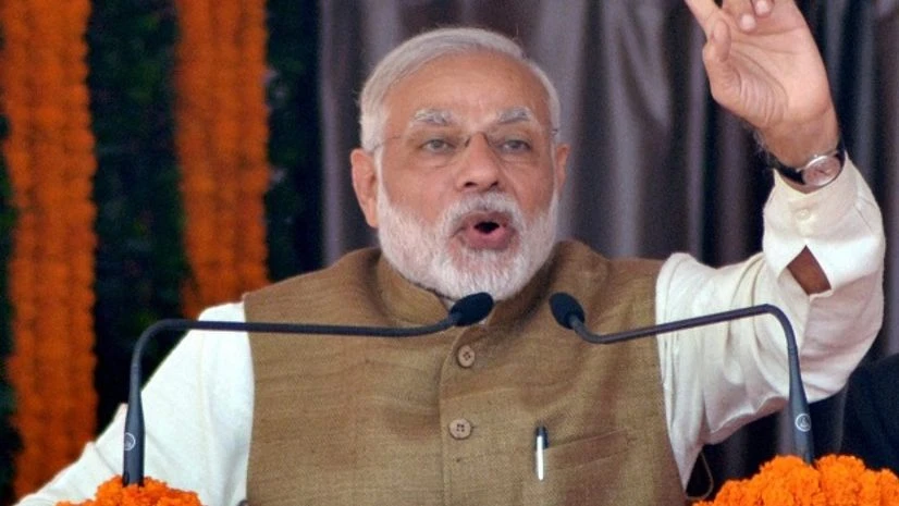 Prime Minister Narendra Modi addressing BJP's Parivartan Rally in Kushinagar in Uttar Pradesh. Photo: PTI Prime Minister Narendra Modi addressing BJP's Parivartan Rally in Kushinagar in Uttar Pradesh. Photo: PTI