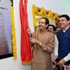 Chief Minister of Maharashtra Devendra Fadnavis (R) and Shiv Sena Executive President Uddhav Thackeray during the inauguration of Mumbai Corporation's Disaster Management Department in South Mumbai