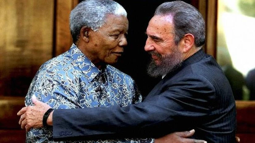 File photo: Former South African President Nelson Mandela and Cuban leader Fidel Castro embrace during a visit by Castro in Johannesburg in 2001 File photo: Former South African President Nelson Mandela and Cuban leader Fidel Castro embrace during a visit by Castro in Johannesburg in 2001