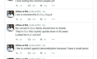 Rahul Gandhi's twitter account hacked, obscenities posted hack