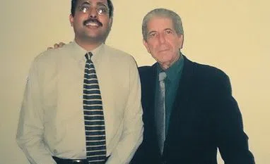 Ratnesh Mathur (left) with Leonard Cohen Ratnesh Mathur (left) with Leonard Cohen
