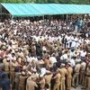 Thousands of people gather at Rajaji Hall in Chennai to pay their last respect to late Tamil Nadu Chief Minister J Jayalalithaa.