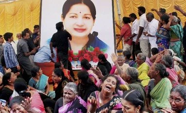 Retired judge appointed to probe former Tamil Nadu CM Jayalalithaa's death AIADMK members pay tribute, and grieve the loss of J Jayalalithaa. (File Photo)
