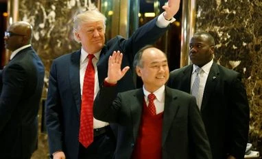Trump claims $50 billion SoftBank investment due to his election win softbank, Masayoshi Son, Donald Trump