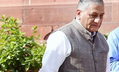 4,870 Indians quit tough Saudi work conditions, return home: Govt Minister of State for External Affairs VK Singh. Photo: PTI