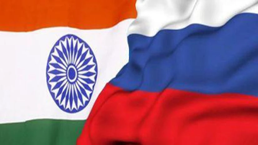 India-Russia flags India-Russia flags