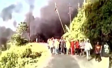 Curfew imposed in parts of Imphal East district Curfew in Imphal East. Photo: Twitter_ANI