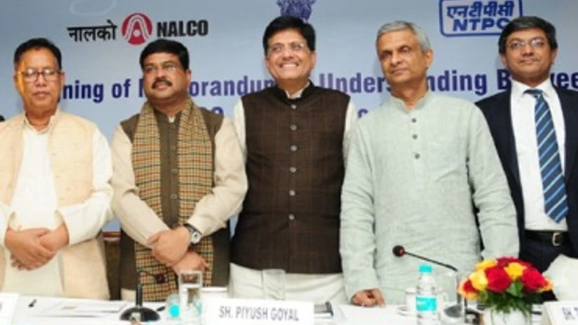 Nalco & NTPC sign MoU for power plant in presence of Union Ministers Piyush Goyal and Dharmendra Pradhan Nalco & NTPC sign MoU for power plant in presence of Union Ministers Piyush Goyal and Dharmendra Pradhan
