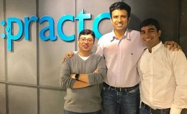 Online healthcare platform Practo raises $55 million in fresh funding Shashank ND, founder and CEO of Practo (center) flanked by Enlightiks co-founders Vamsi Chandra Kasivajjala (on the left), and Venkatesh Pagidimarri. Photo courtesy: Tech in Asia