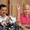 Delhi Chief Minister Arvind Kejriwal with Deputy Chief Minister Manish Sisodia. Photo: PTI