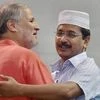 Former Delhi Lt Governor Najeeb Jung meets Chief Minister Arvind Kejriwal. Photo: PTI