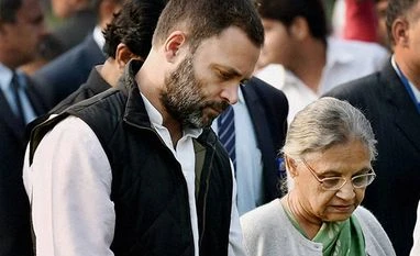 Sheila junks Sahara documents: BJP takes on Rahul for 'fabricated' claims Congress Vice-President Rahul Gandhi and party leader Sheila Dikshit. Photo: PTI