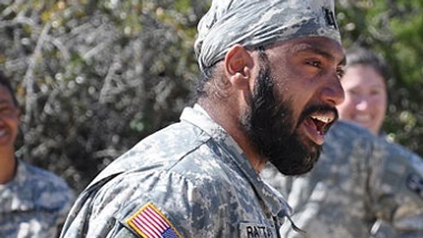 Sikh soldier of the US Army wearing a turban US Army, soldier, sikh, turban
