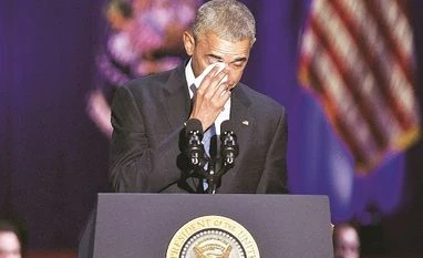 In racially divided times, Obama's farewell address swings for the middle Barack Obama, US President, Donald Trump
