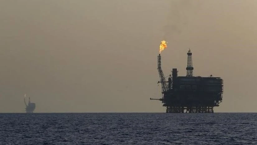 Offshore oil platforms are seen at the Bouri Oil Field off the coast of Libya Offshore oil platforms are seen at the Bouri Oil Field off the coast of Libya