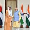 Prime Minister Narendra Modi and Crown Prince of Abu Dhabi Sheikh Mohammed Bin Zayed Al Nahyan