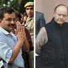 Delhi Chief Minister Arvind Kejriwal and Union Finance Minister Arun Jaitley. Photo: PTI